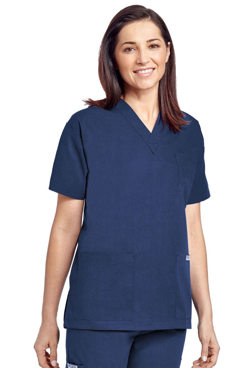 Navy - MOBB Unisex V-Neck Top