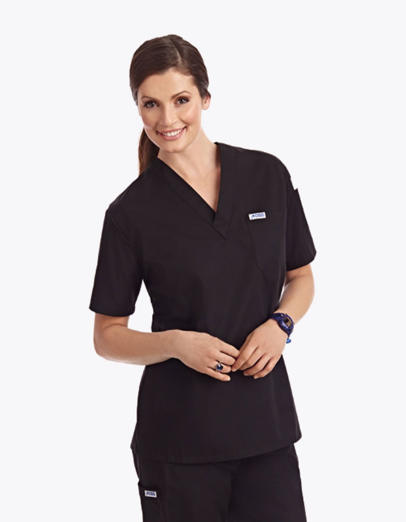 Black - MOBB Unisex V-Neck Top