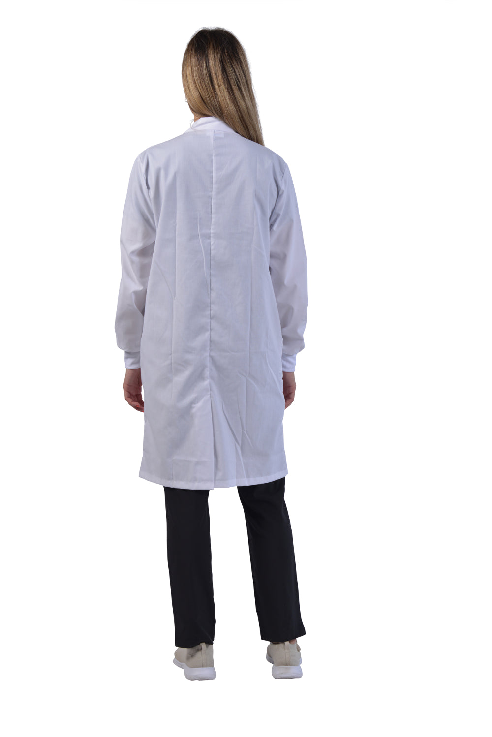 White - Avida Lab Coats 42" Unisex Lab Coat with Knit Cuffs (CLEARANCE)