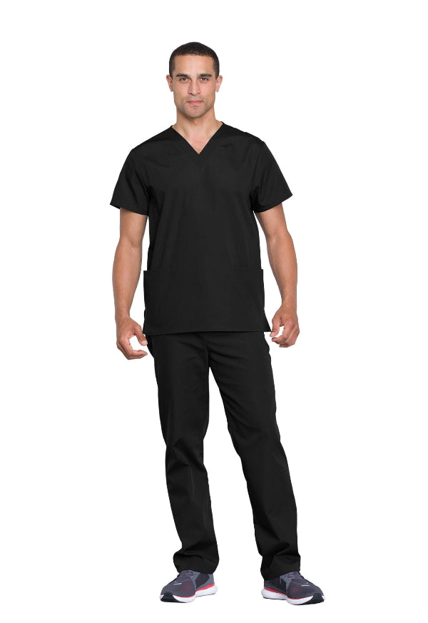 Black - Cherokee Workwear Originals Unisex Top and Pant Set