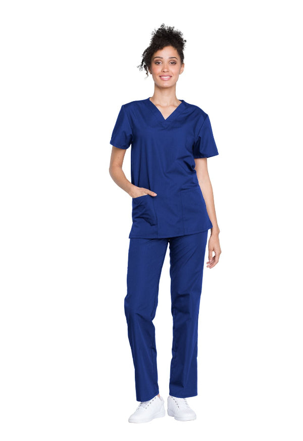 Galaxy Blue - Cherokee Workwear Originals Unisex Top and Pant Set