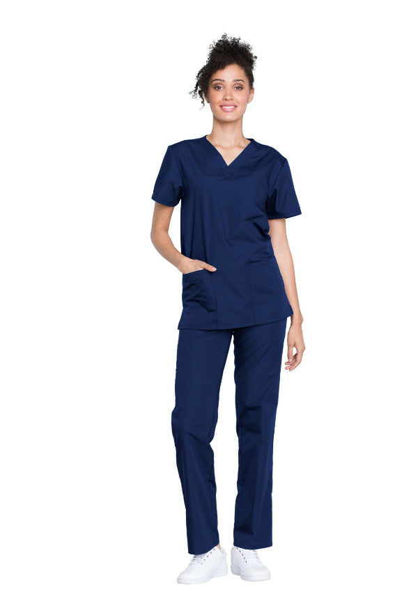 Navy - Cherokee Workwear Originals Unisex Top and Pant Set