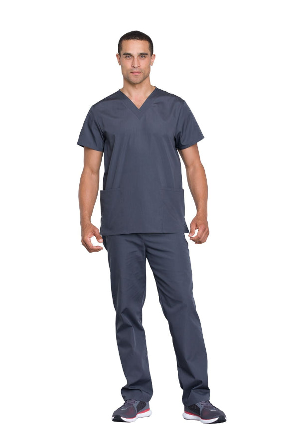 Pewter - Cherokee Workwear Originals Unisex Top and Pant Set