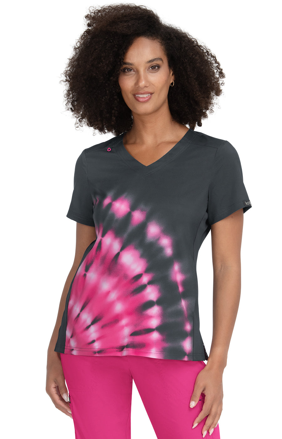 Tie Dye Burst Flamingo - Koi Basics Cali Top