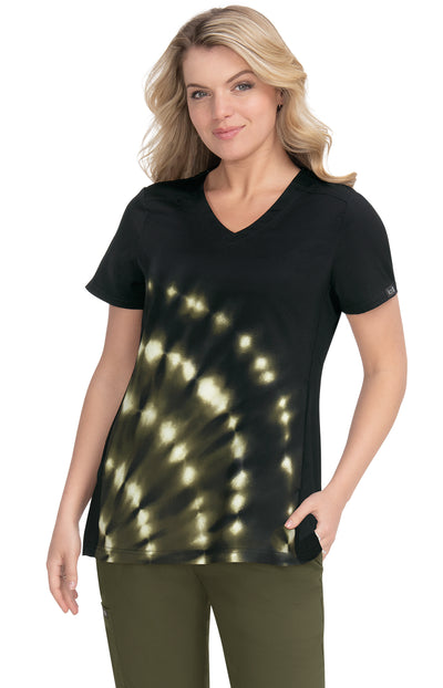 Tie Dye Burst Olive - Koi Basics Cali Top