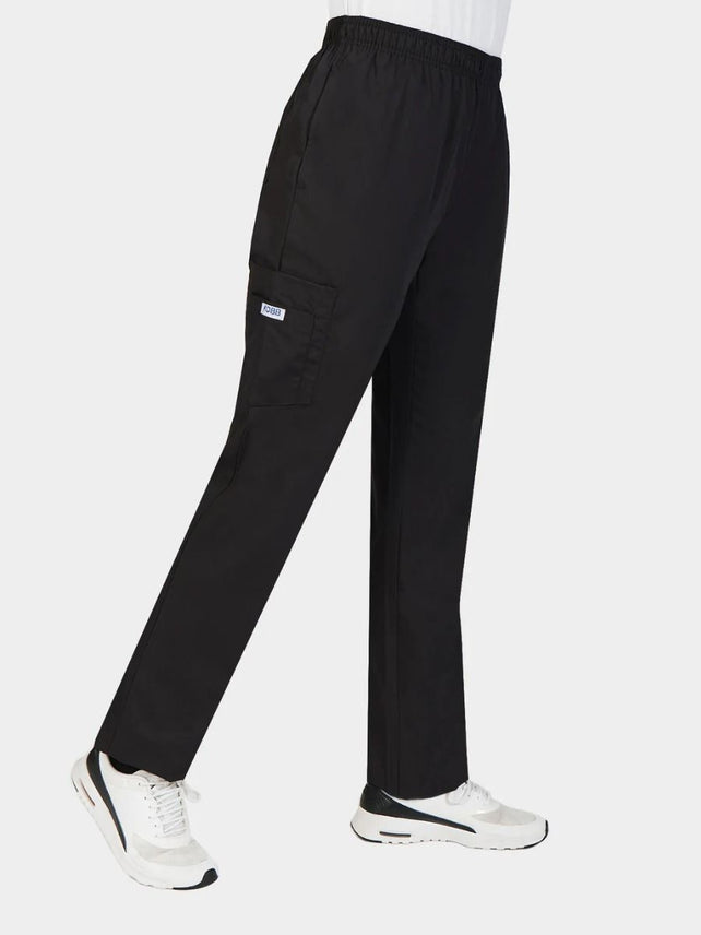 Black - MOBB Unisex Drawstring/Elastic 5 Pocket Pant