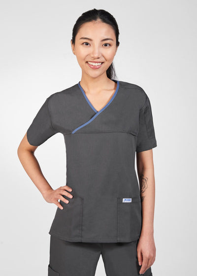 Charcoal - MOBB Criss Cross Top