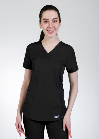 Black - MOBB Flexi V-Neck Top