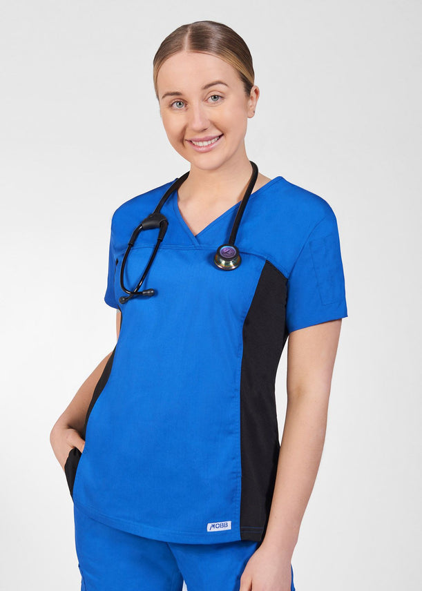 Royal Blue - MOBB Flexi V-Neck Top