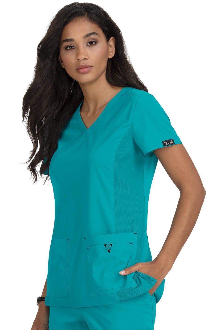 Teal - Koi Basics Katie Top