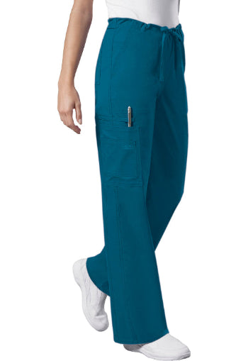 Caribbean Blue - Cherokee Workwear Core Stretch Unisex Drawstring Cargo Pant