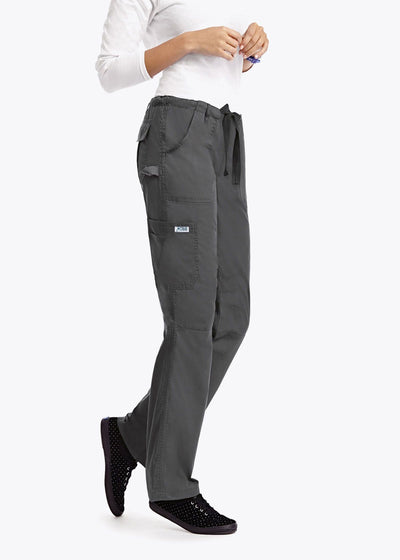 Charcoal - MOBB Comfort Rise Drawstring Elastic Pant