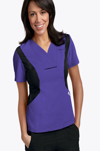 Eggplant - MOBB Active Flexi V-Neck Top