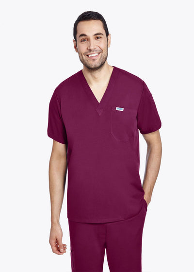 Burgundy - MOBB Unisex V-Neck Top