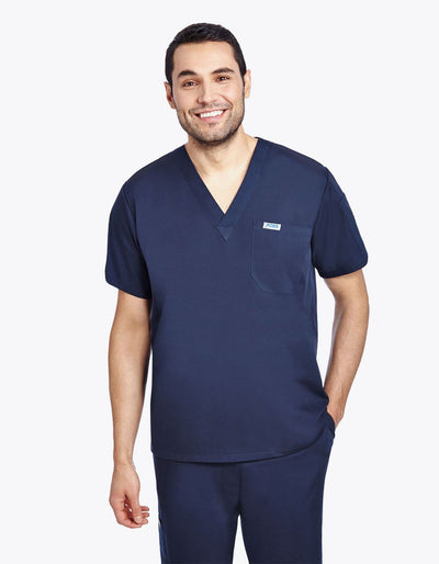 Navy - MOBB Unisex V-Neck Top