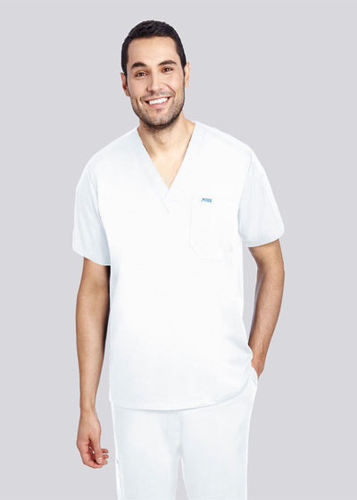 White - MOBB Unisex V-Neck Top