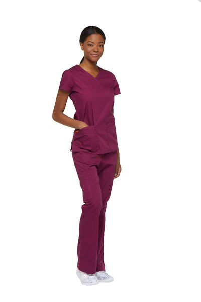 Wine - Dickies EDS Signature V-Neck Top
