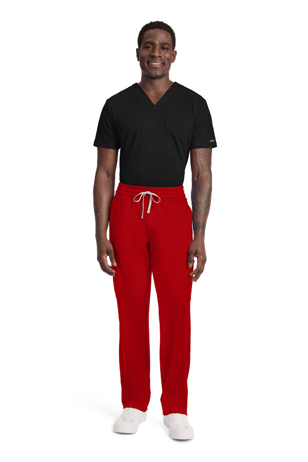 Red - Cherokee Achieve Men's Straight Leg Pant
