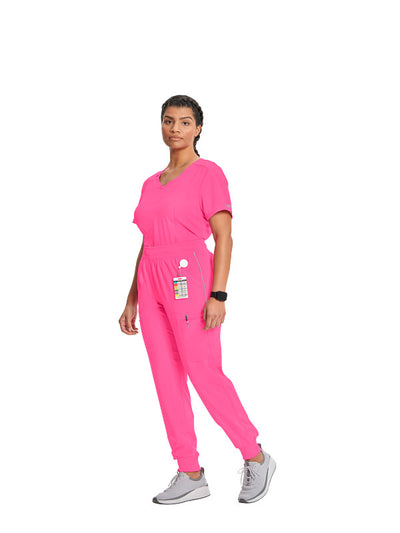 Carmine Pink - Cherokee Infinity Mid Rise Jogger Pant