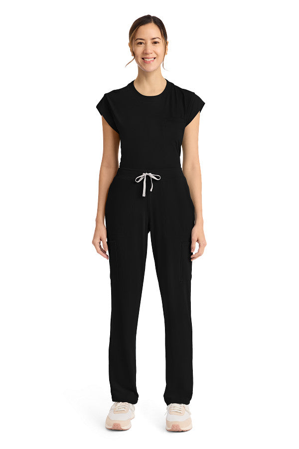 Black - Cherokee Achieve Straight Leg Pant