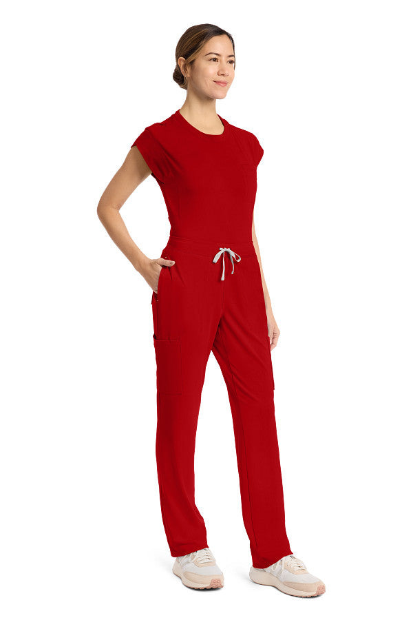 Red - Cherokee Achieve Straight Leg Pant