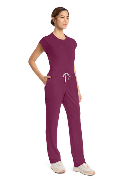 Wine - Cherokee Achieve Straight Leg Pant