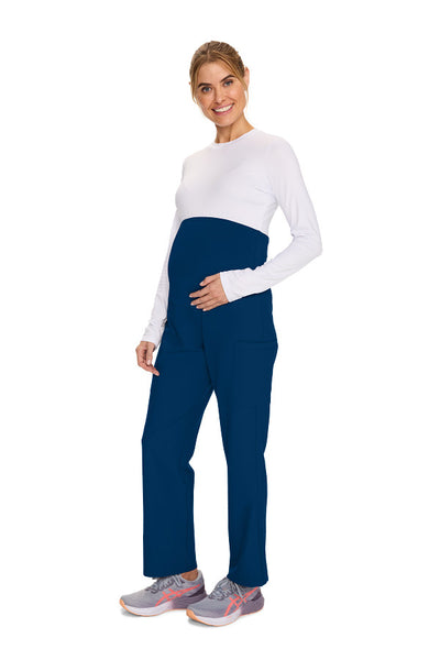 Navy - Cherokee Workwear Originals Ultra Maternity Slim Leg Pant