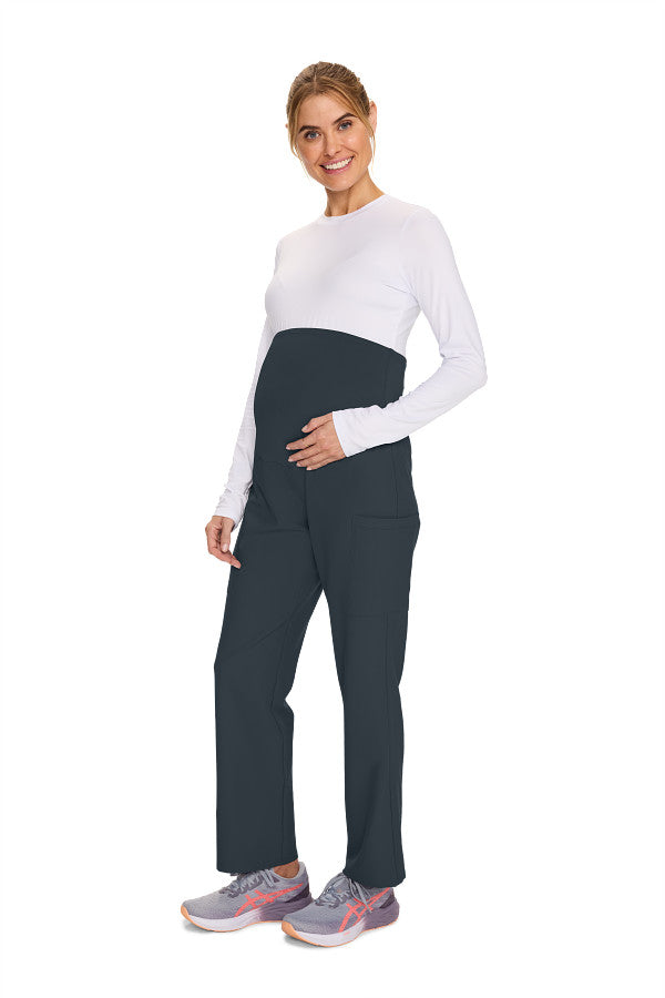 Pewter - Cherokee Workwear Originals Ultra Maternity Slim Leg Pant
