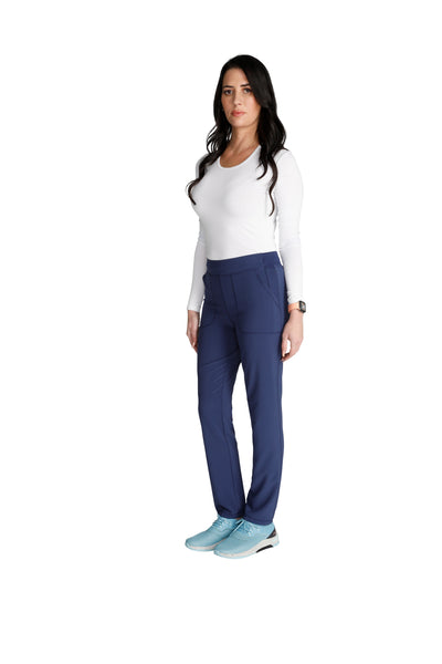 Navy - Cherokee Collection Mid Rise Pull On Cargo Pant