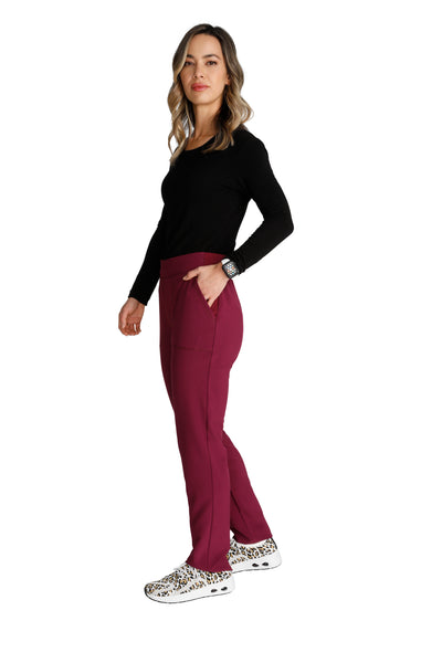 Wine - Cherokee By Cherokee Mid Rise Pull On Cargo Pant