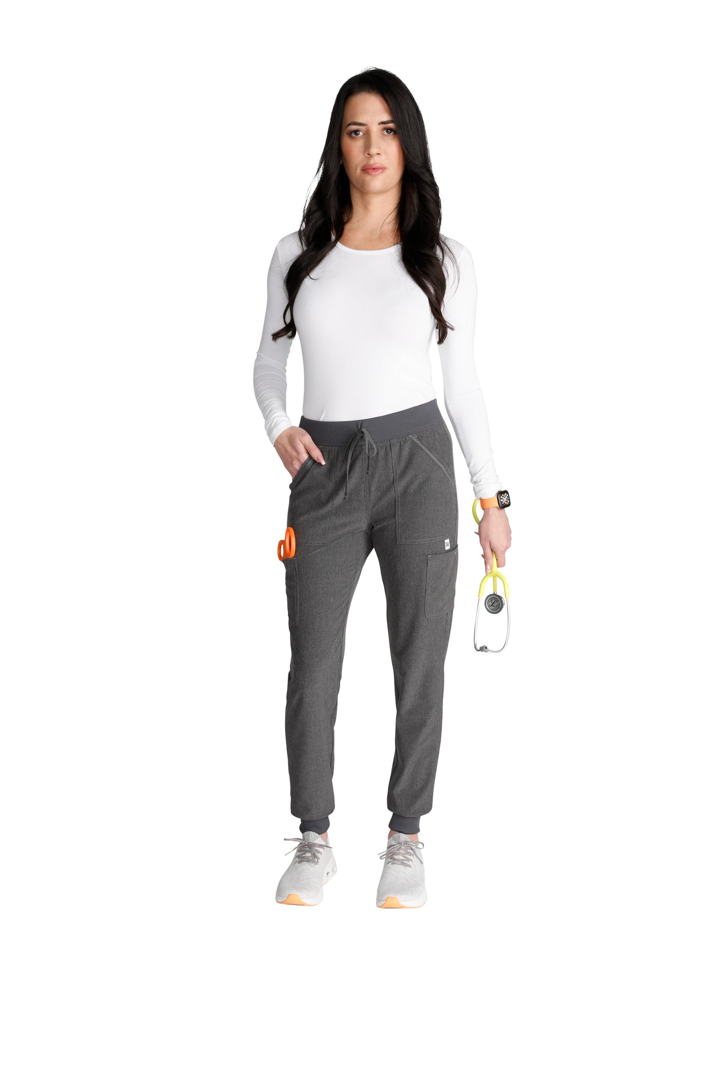 Heather Pewter - Cherokee Collection Natural Rise Jogger Pant