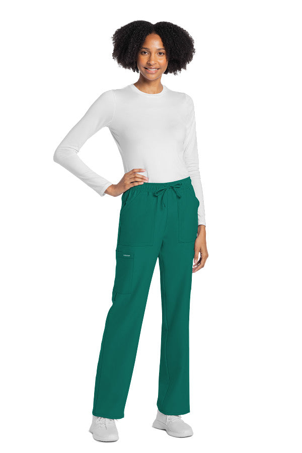 Hunter - Cherokee Workwear Originals Ultra Mid Rise Drawstring Cargo Pant