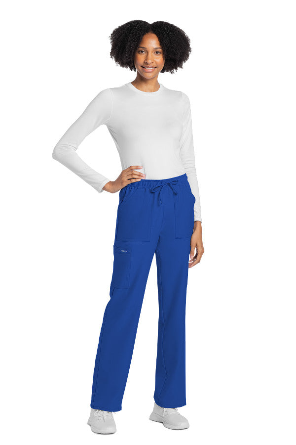 Royal - Cherokee Workwear Originals Ultra Mid Rise Drawstring Cargo Pant