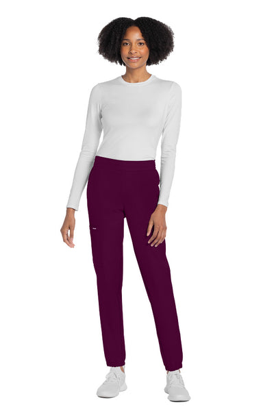 Wine - Cherokee Workwear Originals Ultra Mid Rise Jogger