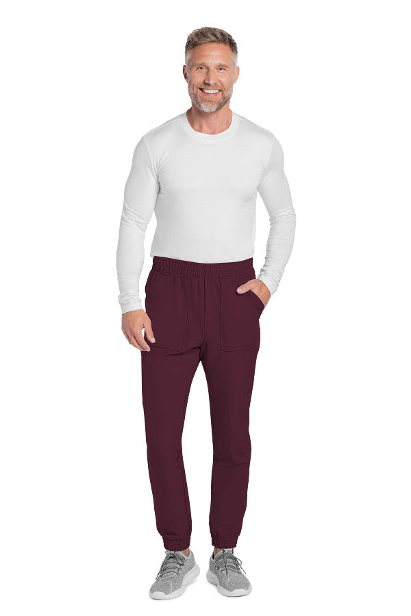 Wine - Cherokee Workwear Originals Ultra Men's Mid Rise Jogger