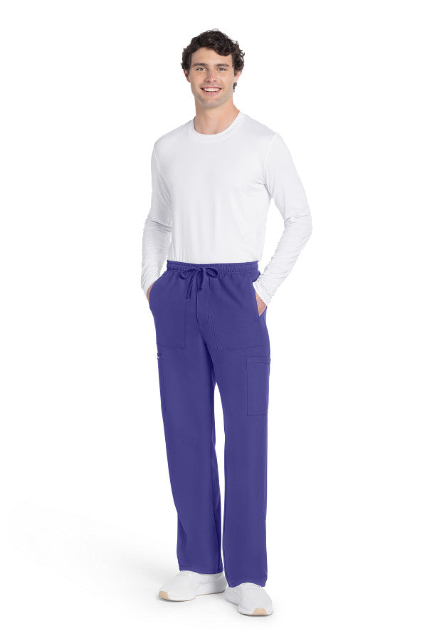 Grape - Cherokee Workwear Originals Ultra Men's Mid Rise Zip Fly Cargo Pant