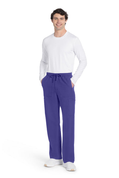 Grape - Cherokee Workwear Originals Ultra Men's Mid Rise Zip Fly Cargo Pant