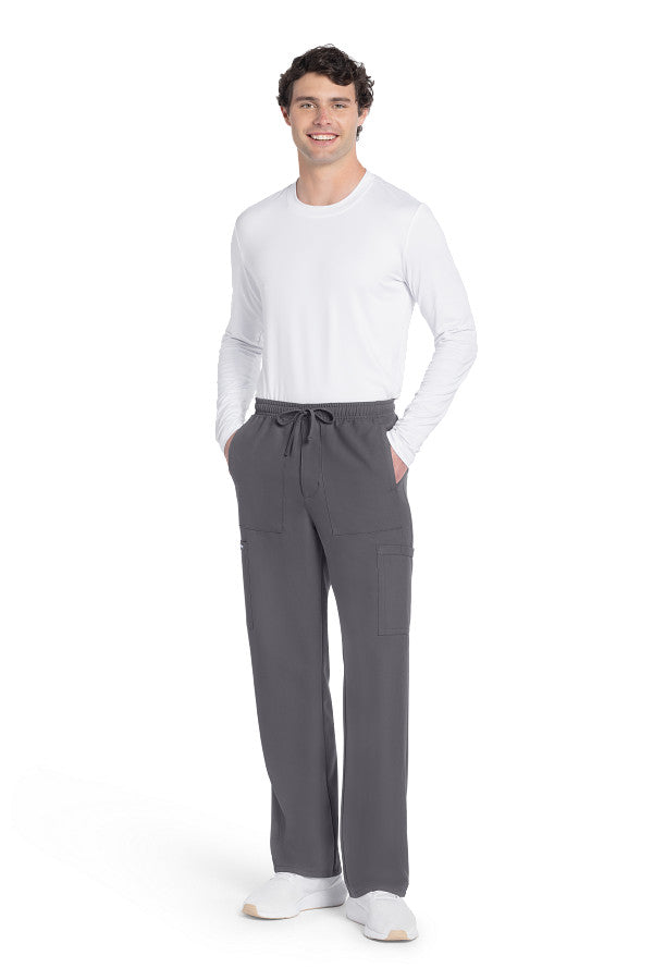 Pewter - Cherokee Workwear Originals Ultra Men's Mid Rise Zip Fly Cargo Pant
