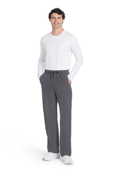 Pewter - Cherokee Workwear Originals Ultra Men's Mid Rise Zip Fly Cargo Pant