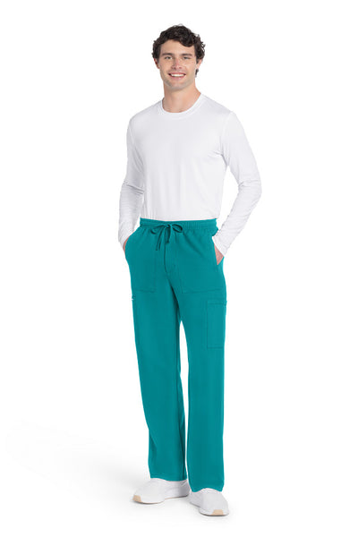 Teal Blue - Cherokee Workwear Originals Ultra Men's Mid Rise Zip Fly Cargo Pant