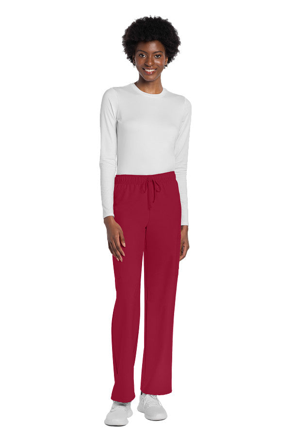 Red - Cherokee Workwear Originals Ultra Unisex Mid Rise Cargo Pant