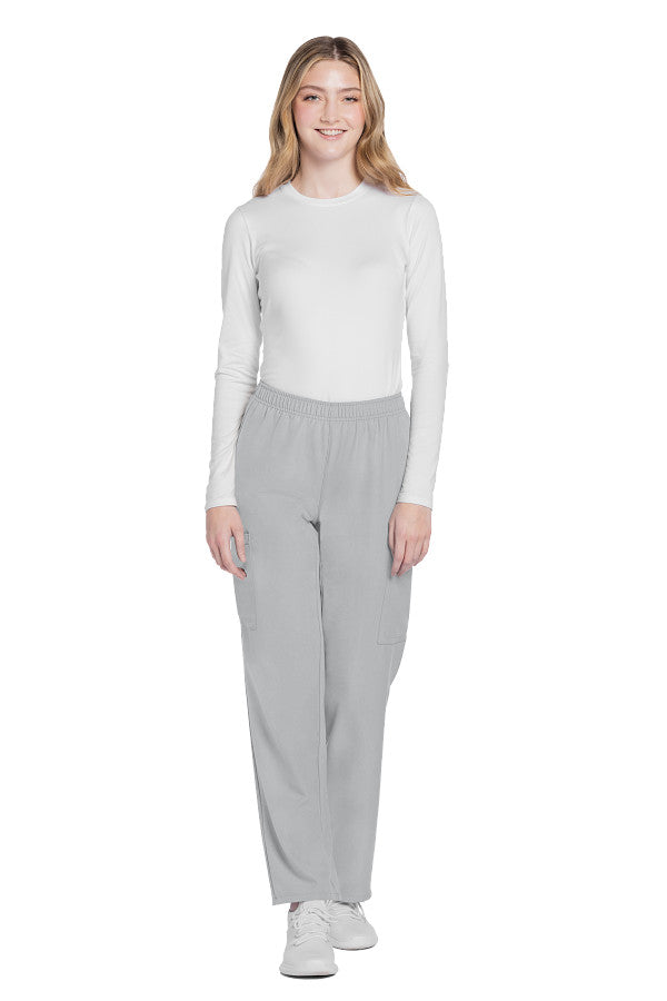 Grey - Cherokee Workwear Originals Ultra Mid Rise Cargo Pant