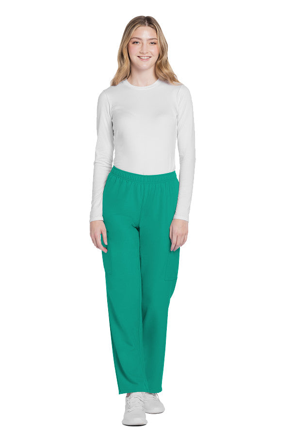 Teal Blue - Cherokee Workwear Originals Ultra Mid Rise Cargo Pant