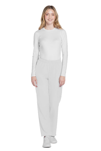White - Cherokee Workwear Originals Ultra Mid Rise Cargo Pant