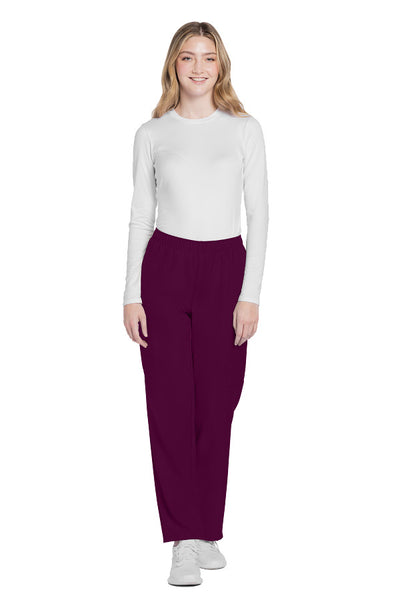 Wine - Cherokee Workwear Originals Ultra Mid Rise Cargo Pant