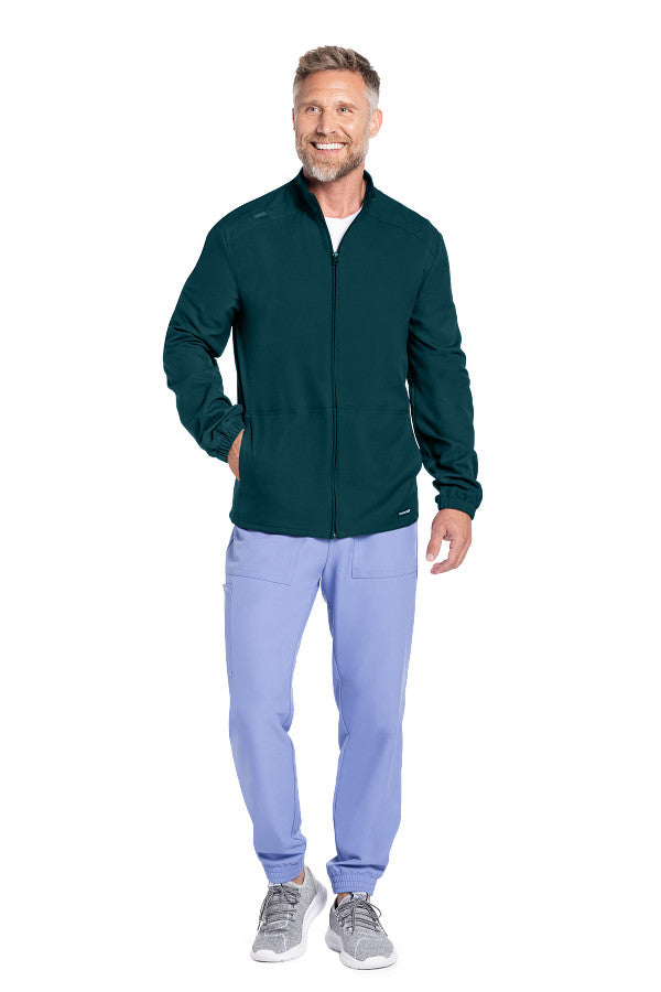 Caribbean Blue - Cherokee Workwear Originals Ultra Men's Zip Front Warm Up Jacket