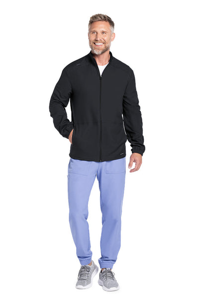 Pewter - Cherokee Workwear Originals Ultra Men's Zip Front Warm Up Jacket