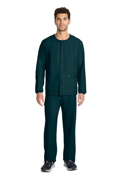 Caribbean Blue - Cherokee Workwear Originals Ultra Snap Front Warm Up Jacket