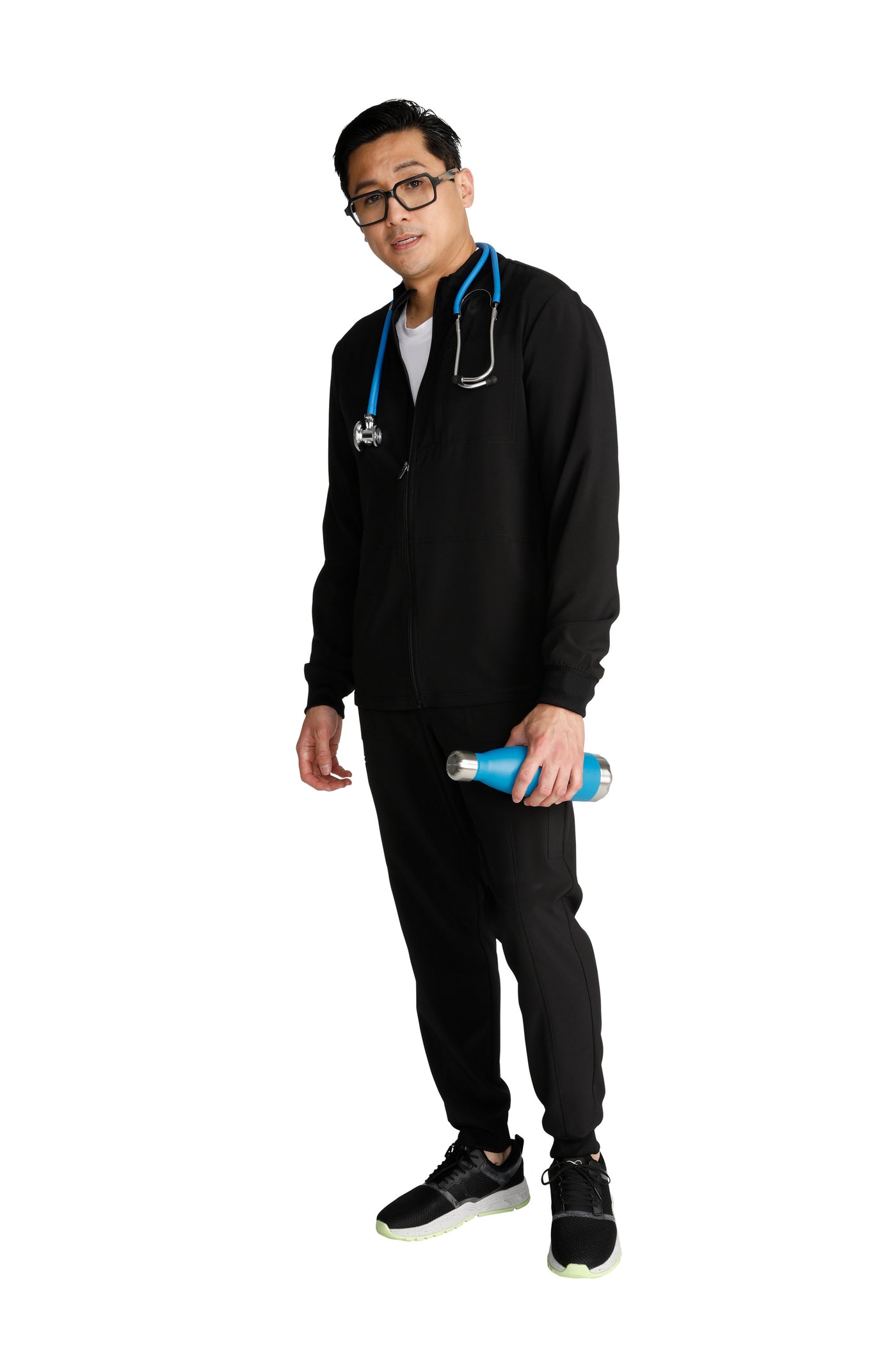 Black - Cherokee Collection Men's Zip Front Jacket