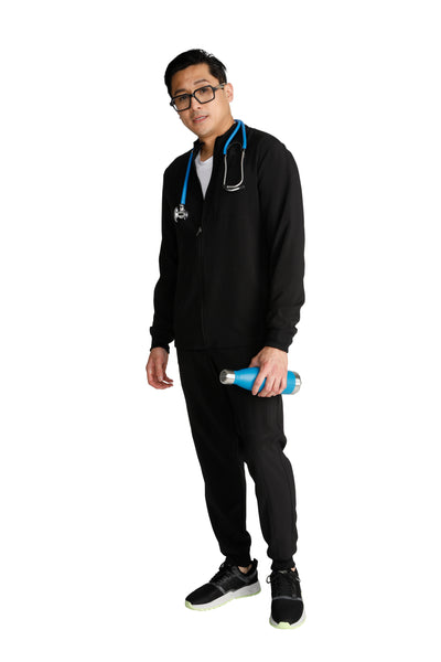 Black - Cherokee Collection Men's Zip Front Jacket